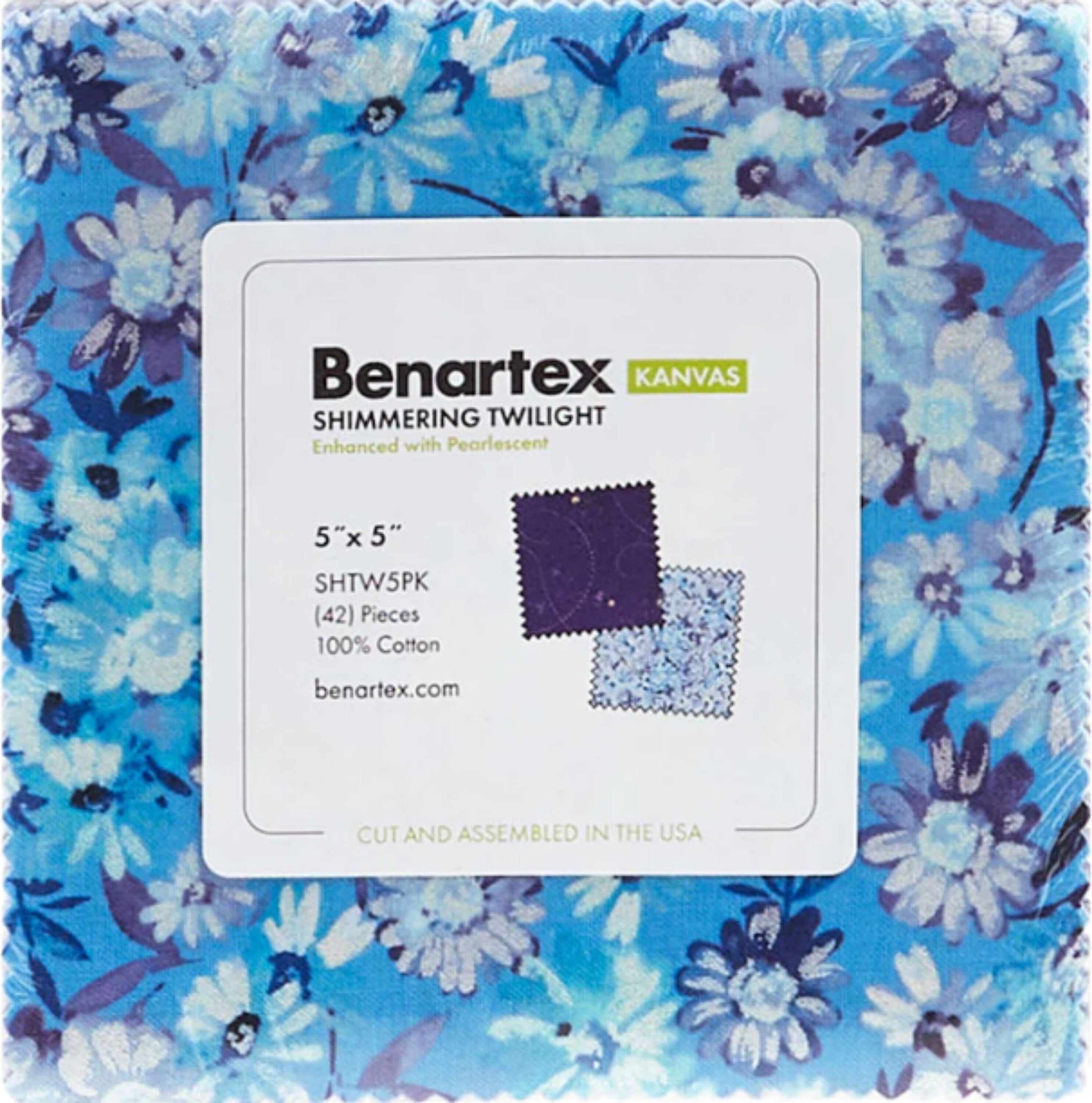 Charm Pack 5x5 Squares - Benartex Shimmering Twilight - 40 5 Squares