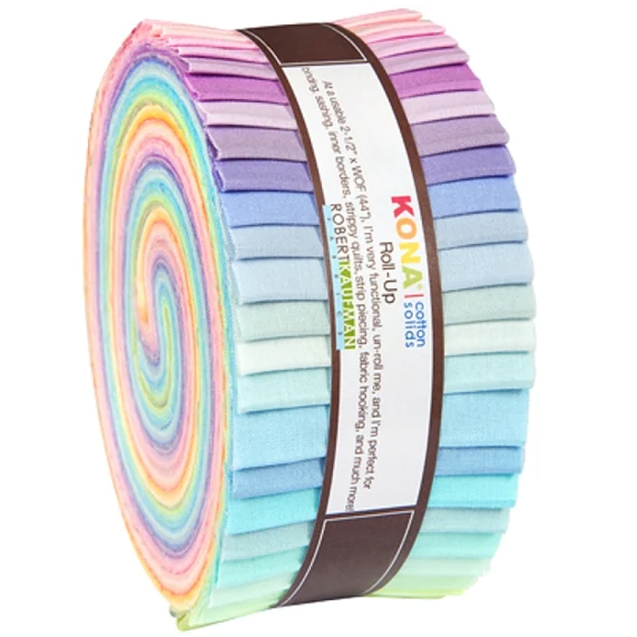 2.5 Kona Cotton Solids Not Quite White Jelly Roll Strips by