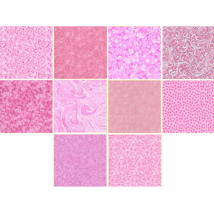 40 5 Quilting Fabric Squares PRETTY IN PINK/ Beautiful/BUY IT NOW!!NEW !!!!