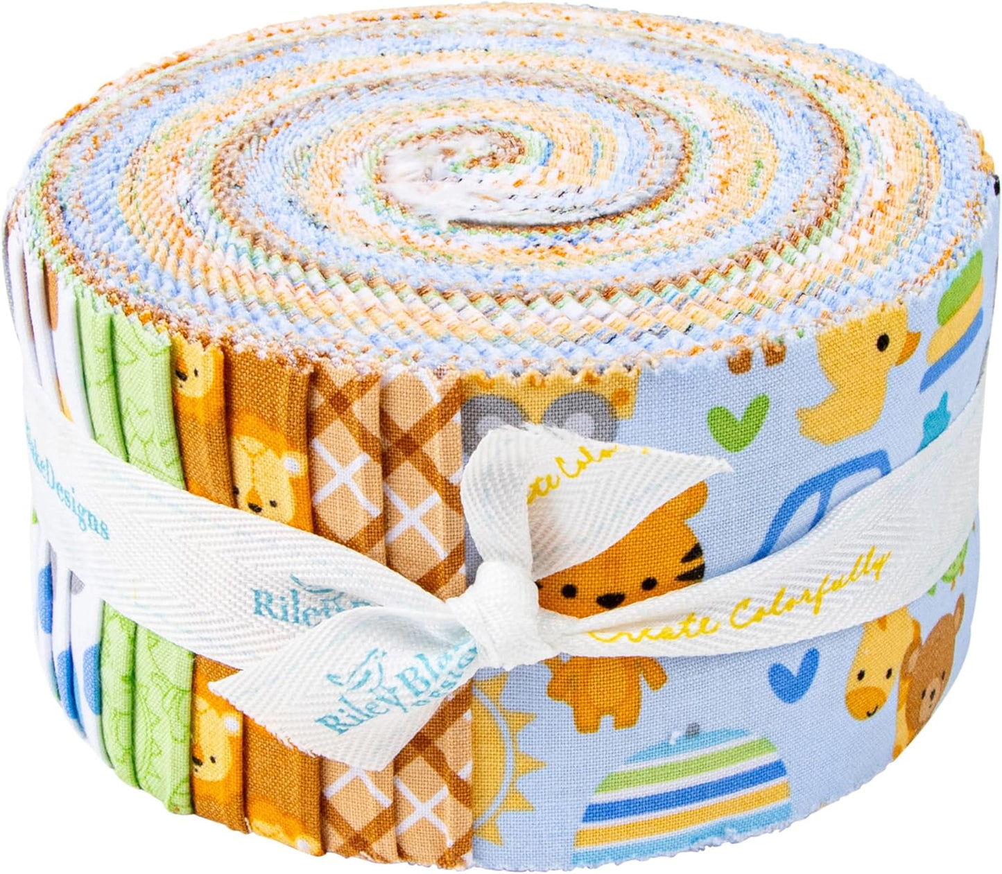 Riley Blake Special Delivery (Baby Boy/Nursery) - 40 Strip Rolie Polie