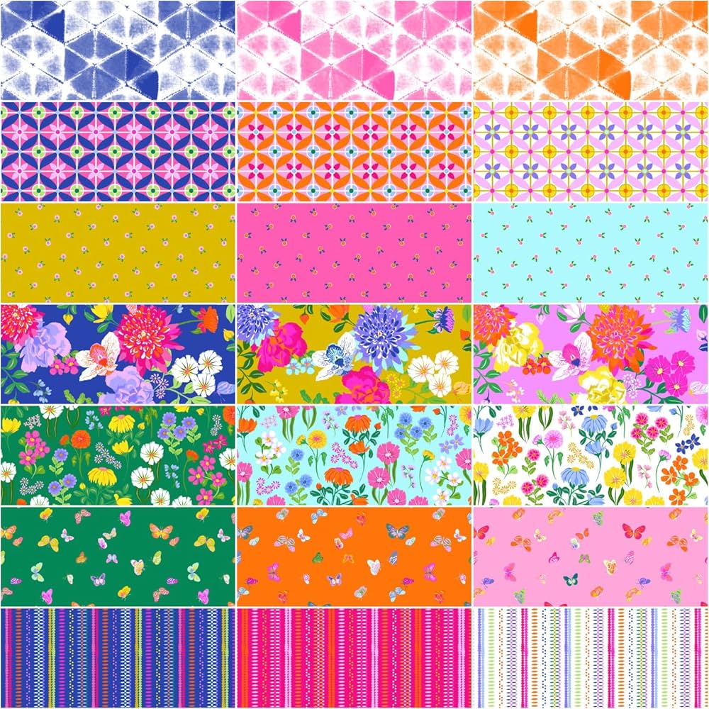 Charm Pack 5x5 Squares - Riley Blake Splendid 5-Inch Stacker - 40 5" Squares