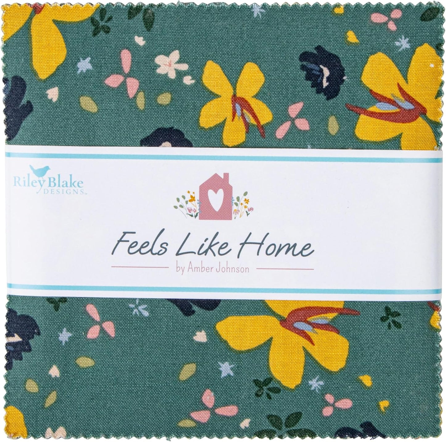 Charm Pack 5x5 Squares - Riley Blake Feels Like Home 5-inch Stacker - 40 5" Square