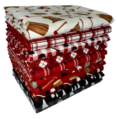 Riley Blake "Woodsman" (Outdoors, Bears, Lumberjack)  Half-yard Bundle - 10 Fabrics, 5 Total Yards