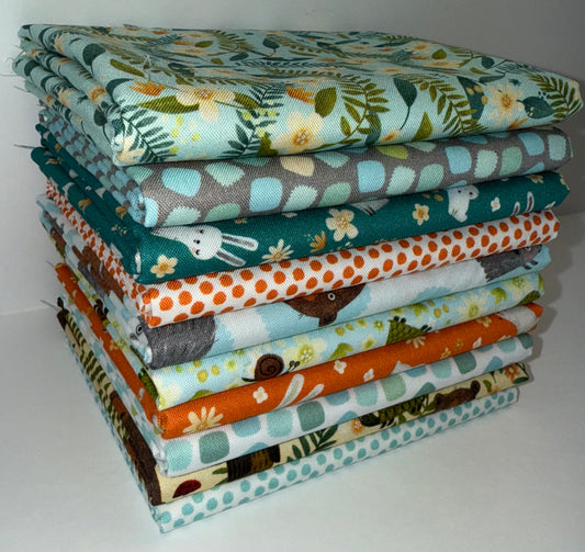 Benartex "Into The Woods" (Bears, Foxes, Turtles) Half-Yard Bundle - 10 Fabrics, 5 Total Yards