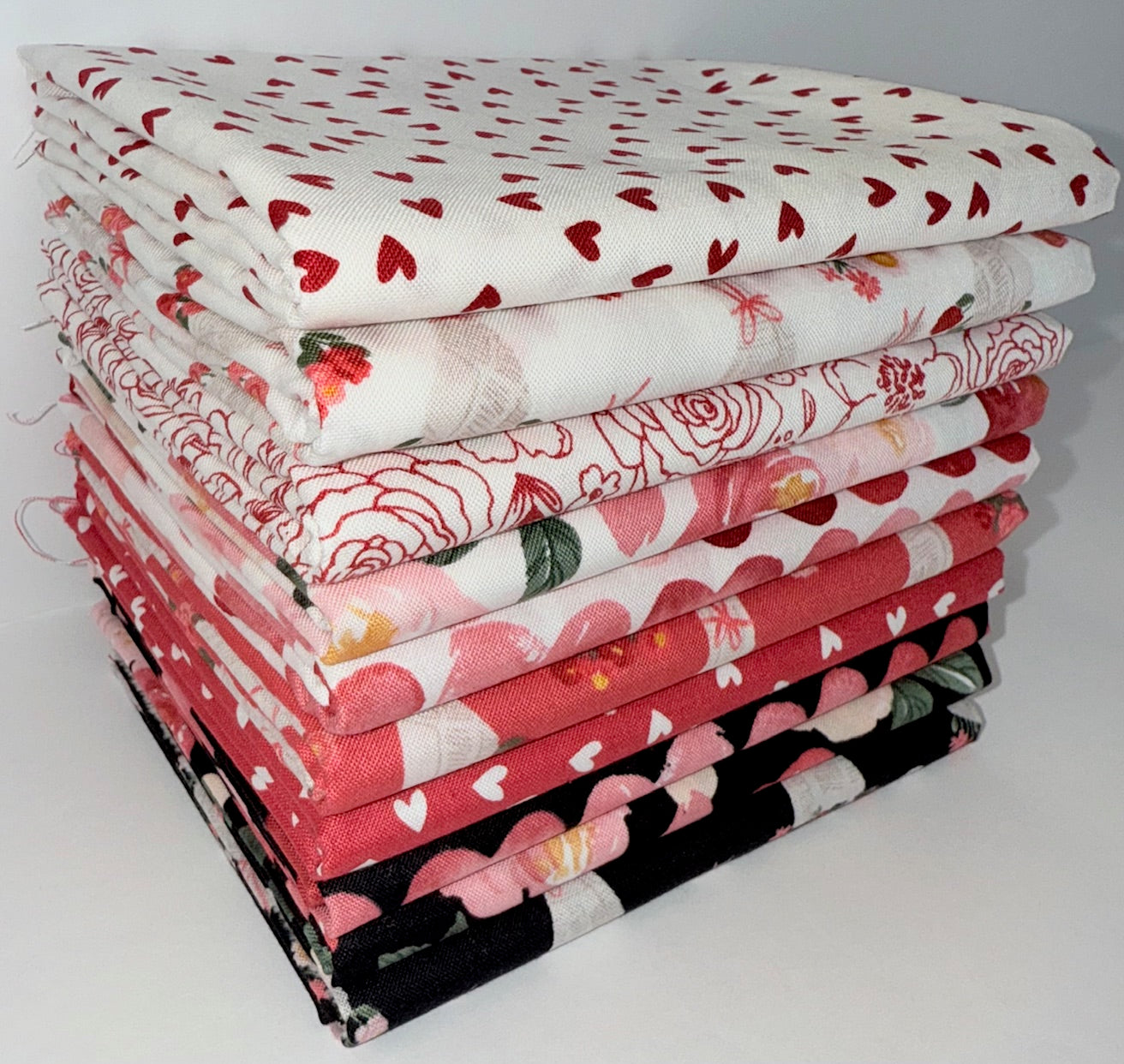 Riley Blake "My Valentine" Half-yard Bundle - 10 Fabrics, 5 Total Yards