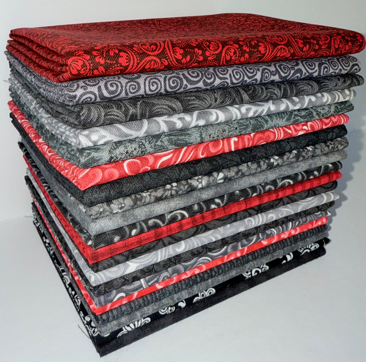 Touch Of Red Fat Quarter Bundle - 20 Fabrics, 20 Total Fat Quarters