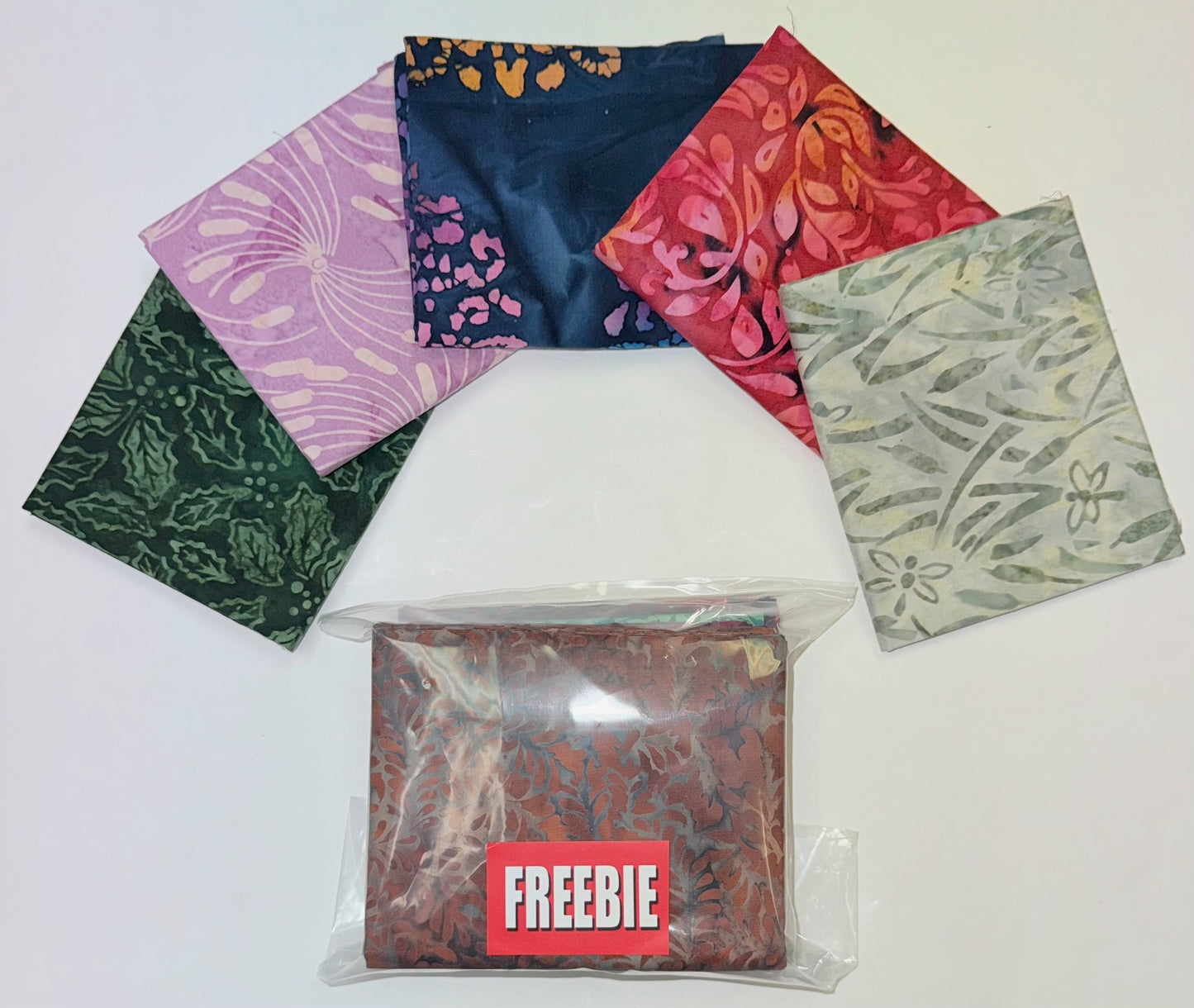 1/23/25 Freebie: Gorgeous Batik 5-pc Half-Yard Bundle w/ALL 40-Strip Batik Rolls/Packs!