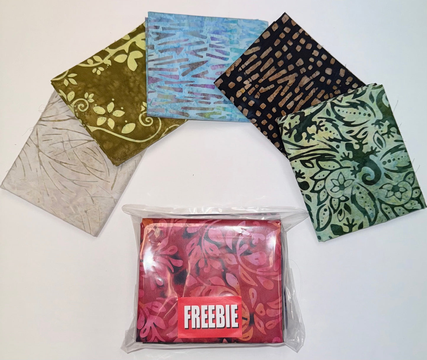 1/23/25 Freebie: Gorgeous Batik 5-pc Half-Yard Bundle w/ALL 40-Strip Batik Rolls/Packs!