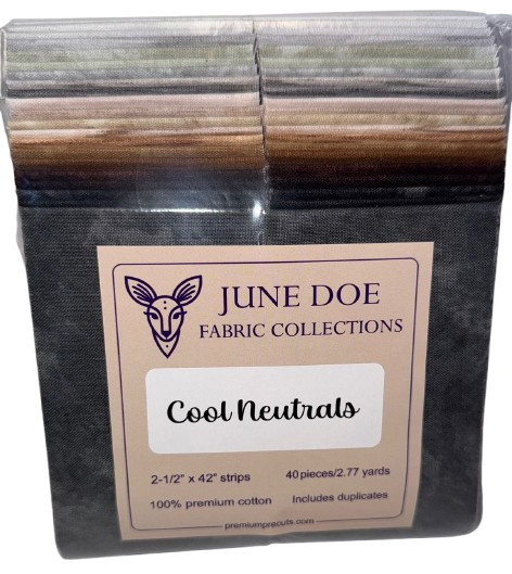 June Doe Fabric Collections - Cool Neutrals - 40-Strip Pack