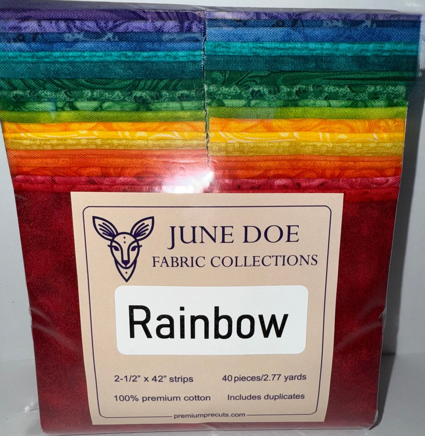 June Doe Fabric Collections - Rainbow - 40-Strip Pack