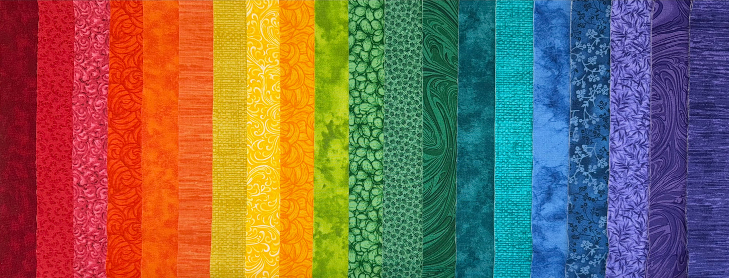 June Doe Fabric Collections - Rainbow - 40-Strip Pack