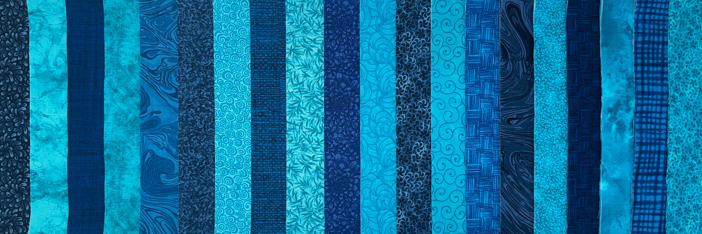 June Doe Fabric Collections - Azure Mist - 40-Strip Pack