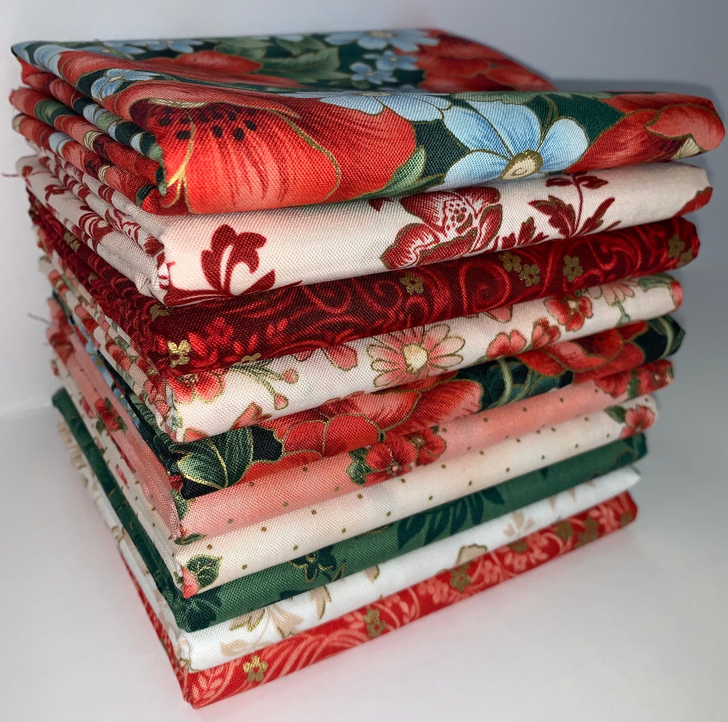 Robert Kaufman "Poppy Hill" Half-Yard Bundle - 10 Fabrics, 5 Total Yards