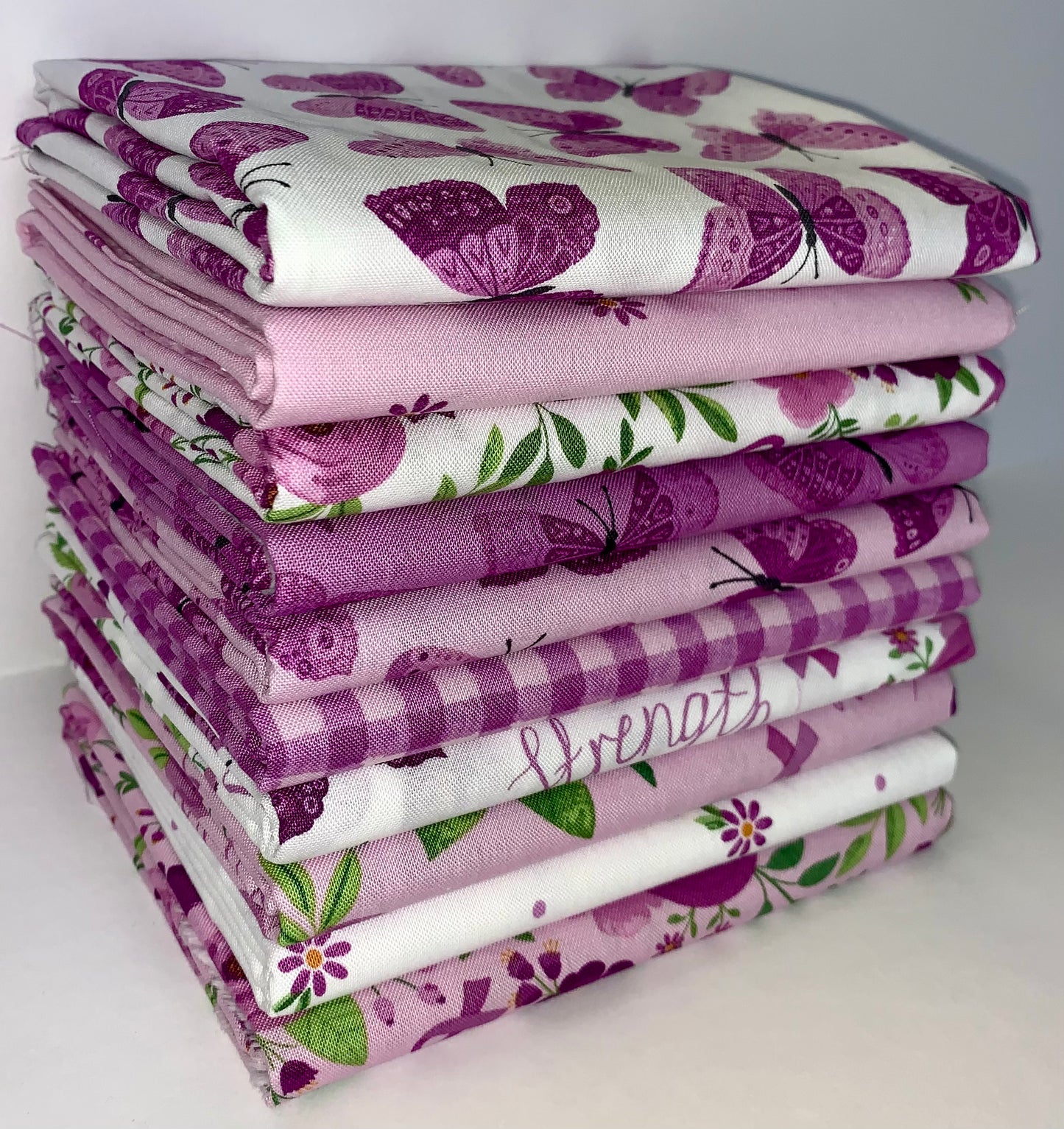 Riley Blake "Strength In Lavender" Half-yard Bundle - 10 Fabrics, 5 Total Yards