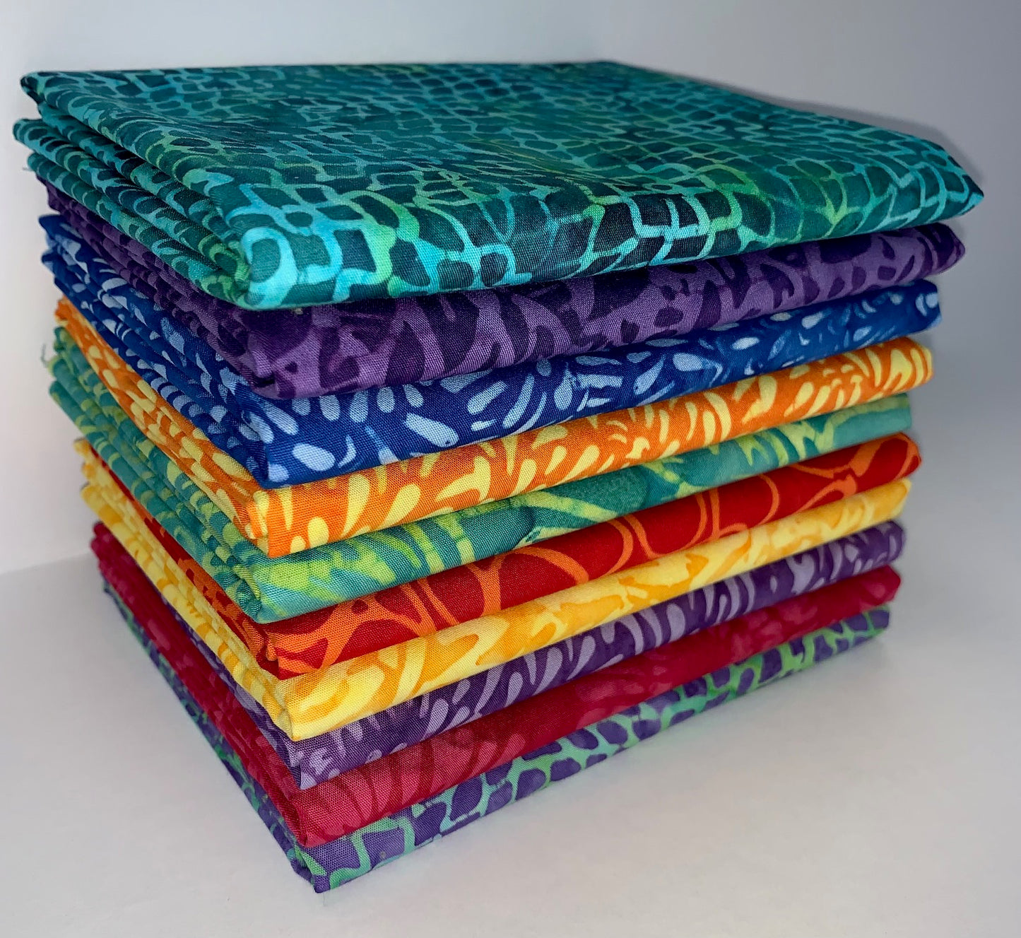 Anthology Batiks "Quiltessentials" Half-yard Bundle - 10 Fabrics, 5 Total Yards