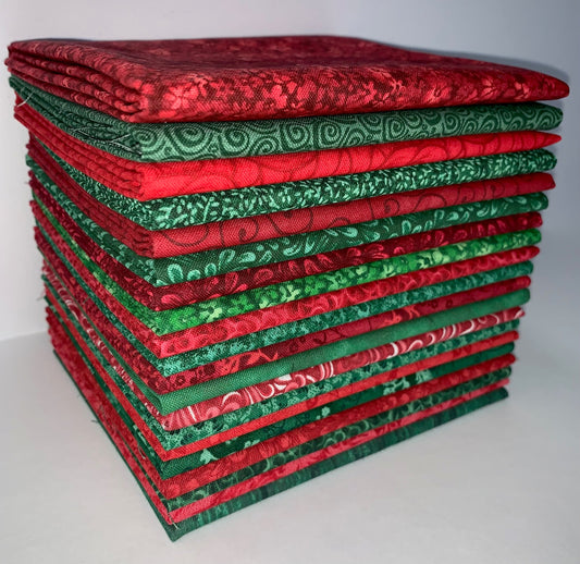 Holiday Fat Quarter Bundle - 20 Fabrics, 20 Total Fat Quarters