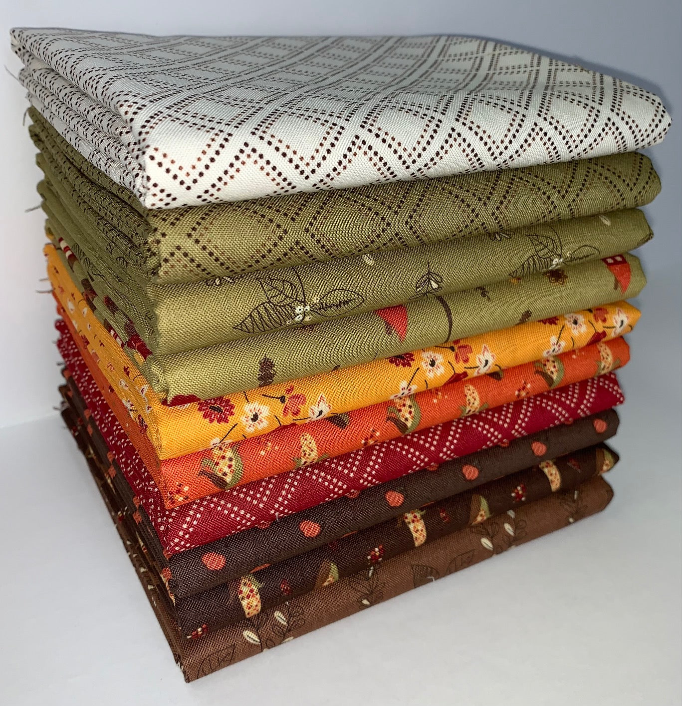 Riley Blake "Fall's In Town" Half-yard Bundle - 10 Fabrics, 5 Total Yards