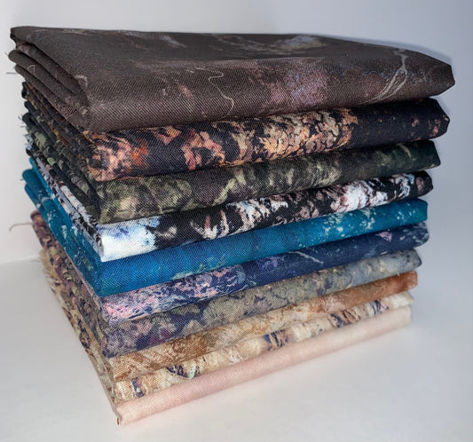 Robert Kaufman "Earth Views" (By Astronaut Karen Nyberg!) Half-Yard Bundle - 10 Fabrics, 5 Total Yards