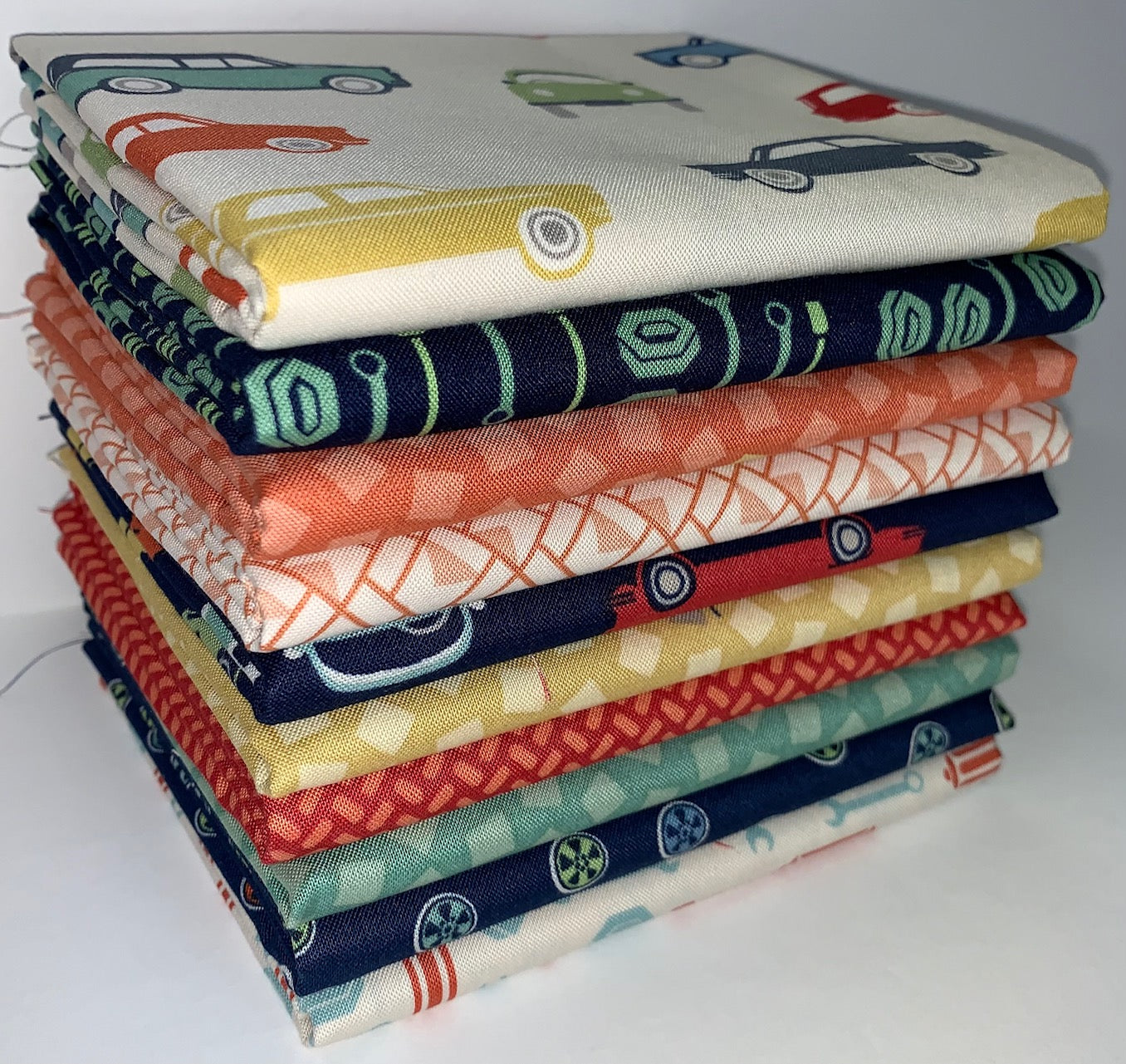 Andover "Sweet Ride" (Cars, Tools) Half-yard Bundle - 10 Fabrics, 5 Total Yards