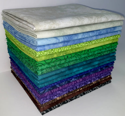 Jewel Fat Quarter Bundle - 20 Fabrics, 20 Total Fat Quarters