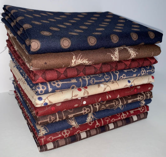 Riley Blake "Huckleberry Saltbox" Half-yard Bundle - 10 Fabrics, 5 Total Yards