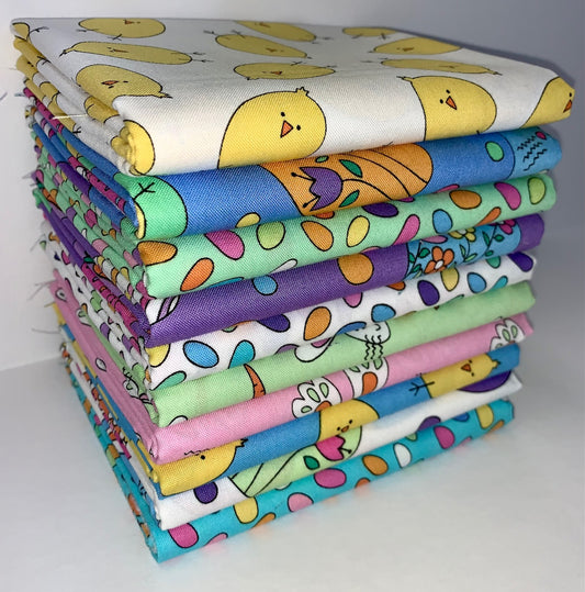 Andover "Hoppy Easter" Half-yard Bundle - 10 Fabrics, 5 Total Yards