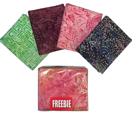 (Promo Now Over) 5/22/24 Freebie: Robert Kaufman Artisan Batik 4-pc Half-Yard Bundle w/Any 40-Strip Batik Roll/Pack!