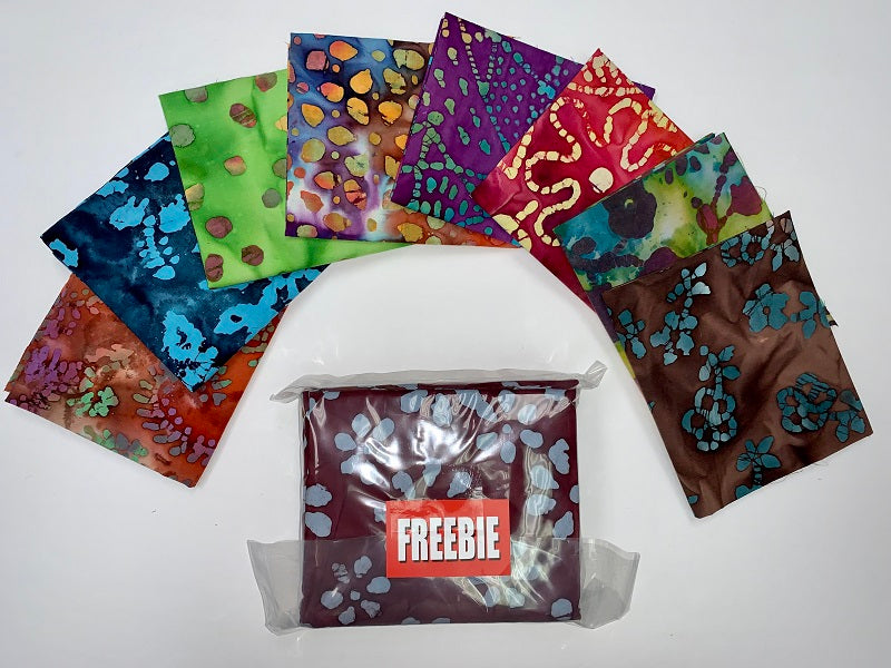 (Promo Now Over) Freebie: 8-Pack Batik Fat Quarters With 40-Strip Batik Jelly Rolls/Packs