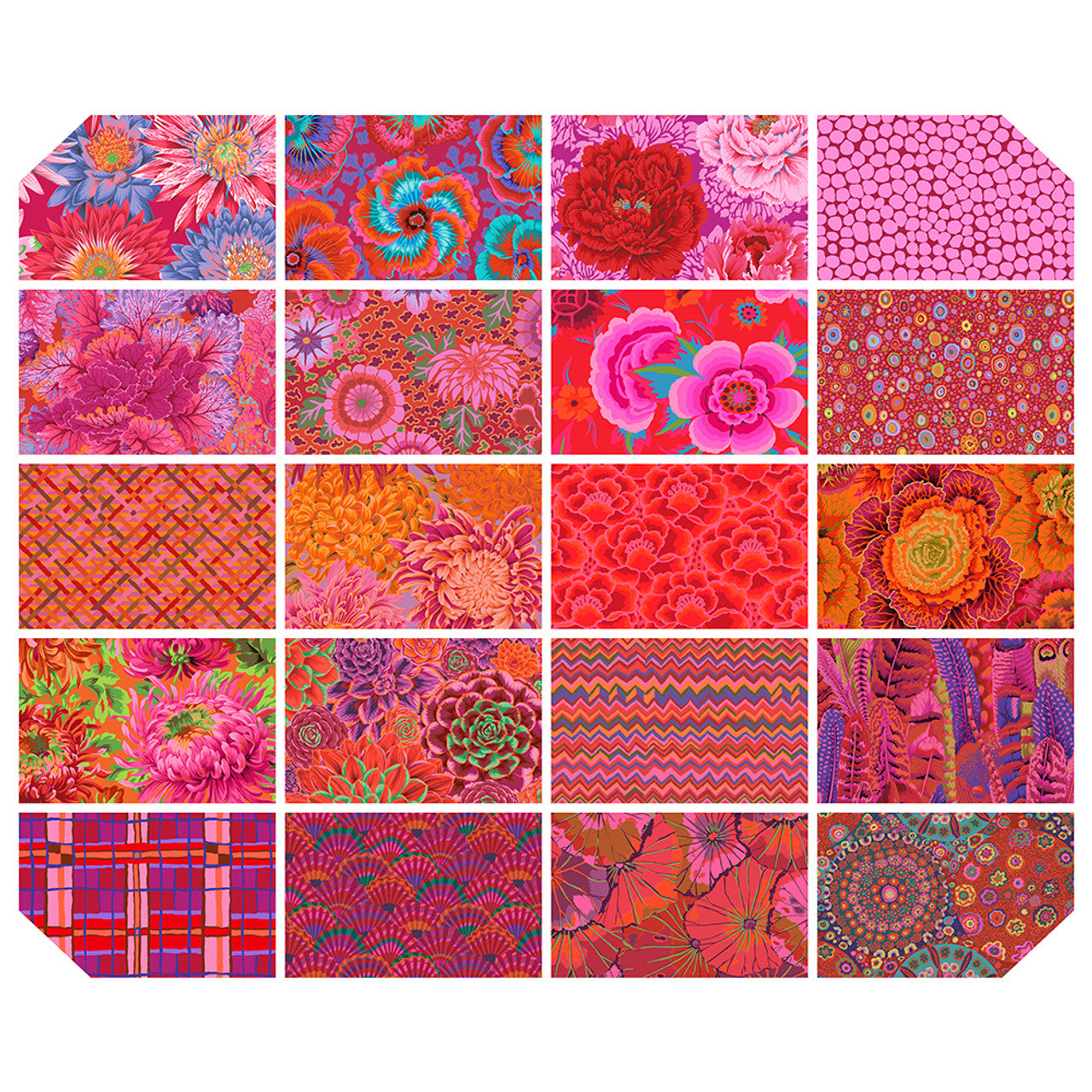 Free Spirit - Classics Plus: Ruby by Kaffe Fassett Collective - 40 Strip Design Roll