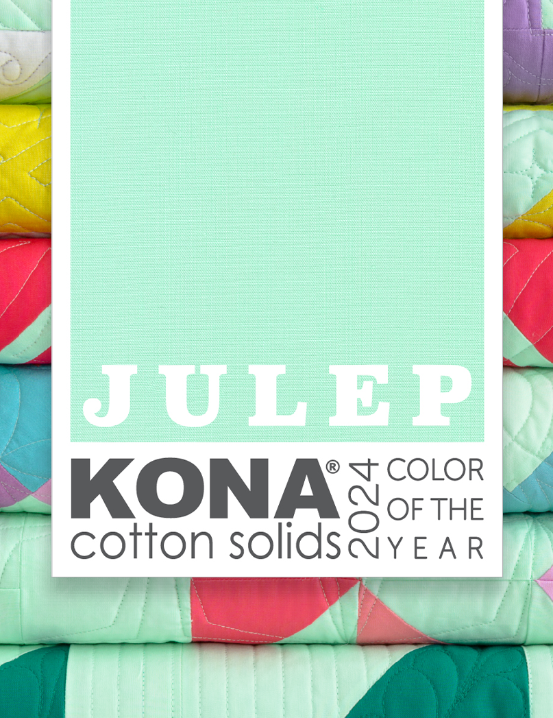 Robert Kaufman Kona COTY 2024 - Julep - Color of the Year Roll-up - 40 Strip Roll