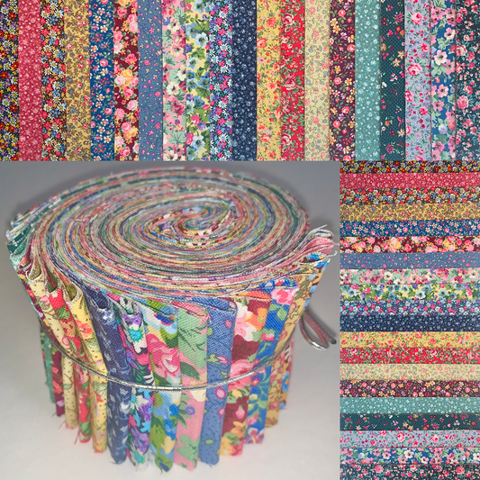 Quilters Florals 2.5" Roll - 20 Fabrics, 20 Total Strips