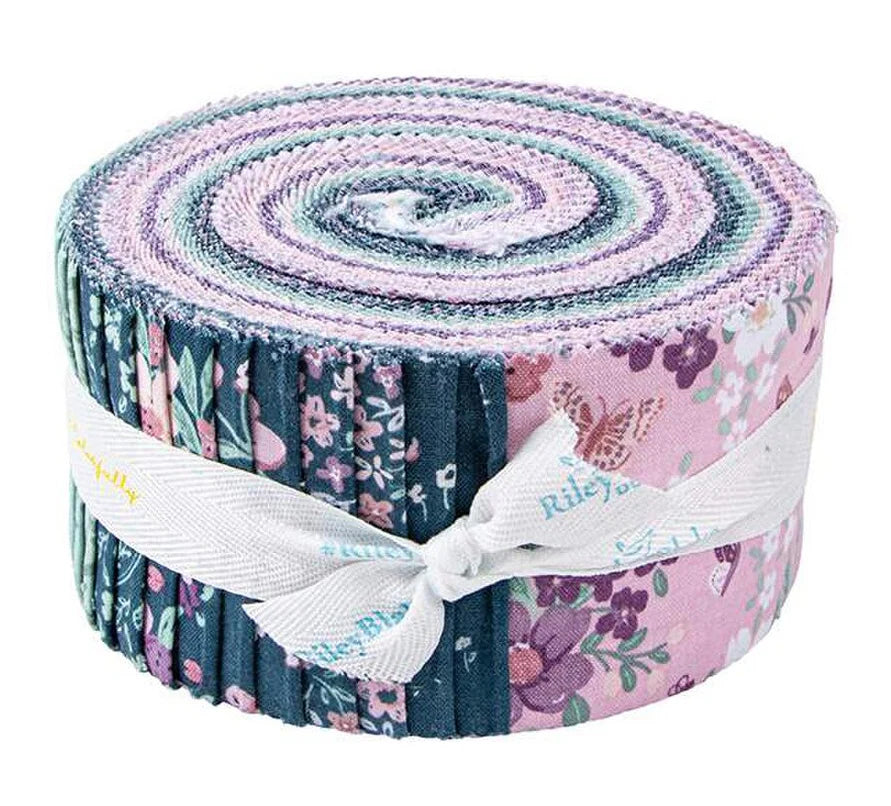 Riley Blake Buds & Butterflies - 40 Strip Rolie Polie