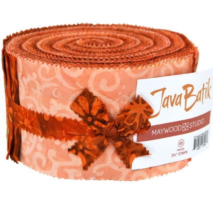 Maywood Studio - Java Batiks - Orange - 40 Strips