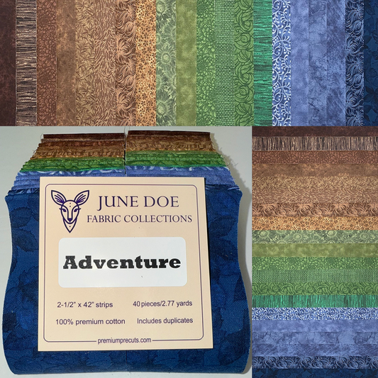 June Doe Fabric Collections - Adventure - 40-Strip Pack