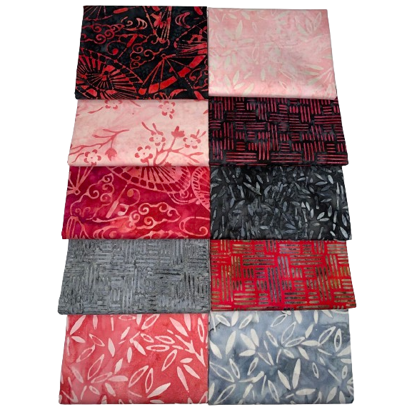 Robert Kaufman Artisan Batik "Bamboo Garden" Half-yard Bundle - 10 Fabrics, 5 Total Yards