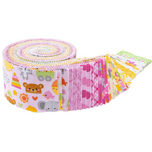 Riley Blake Bundle Of Joy (Baby Girl/Nursery) - 40 Strip Rolie Polie