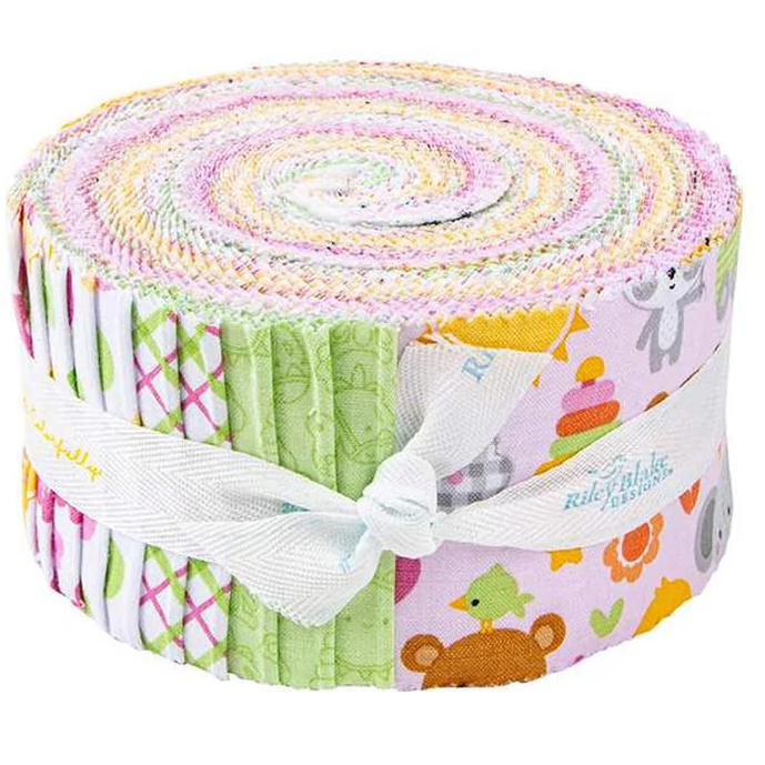 Riley Blake Bundle Of Joy (Baby Girl/Nursery) - 40 Strip Rolie Polie