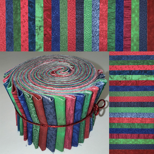 New Dark 2.5" Roll - 20 Fabrics, 20 Total Strips