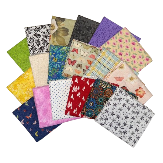 11/30/24 Freebie Mega-Bonus: 6-Pc Half-Yard Bundle With 40-Strip Or Larger Jelly Rolls/Packs - 3 Total Yards!