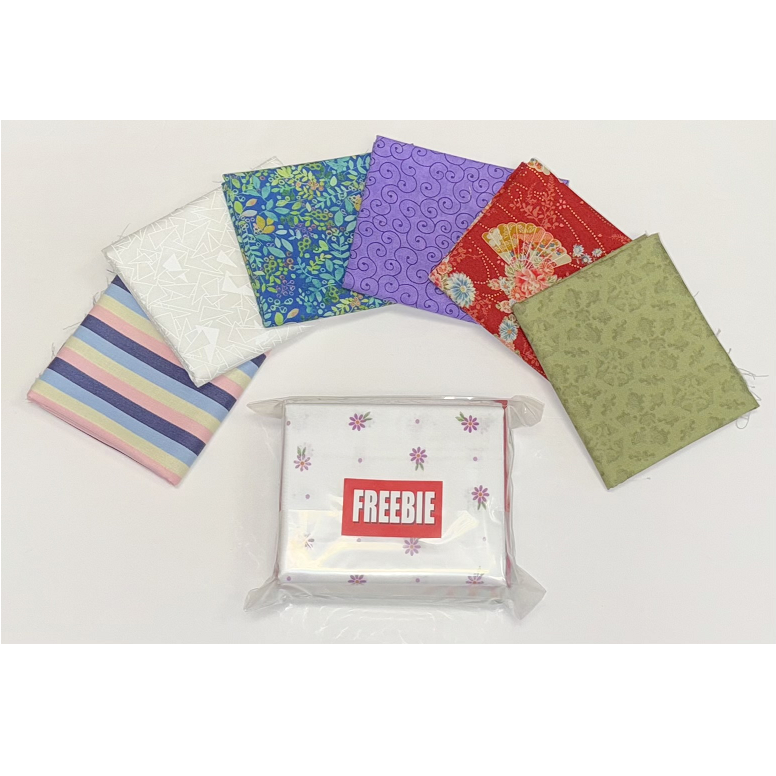 11/30/24 Freebie Mega-Bonus: 6-Pc Half-Yard Bundle With 40-Strip Or Larger Jelly Rolls/Packs - 3 Total Yards!