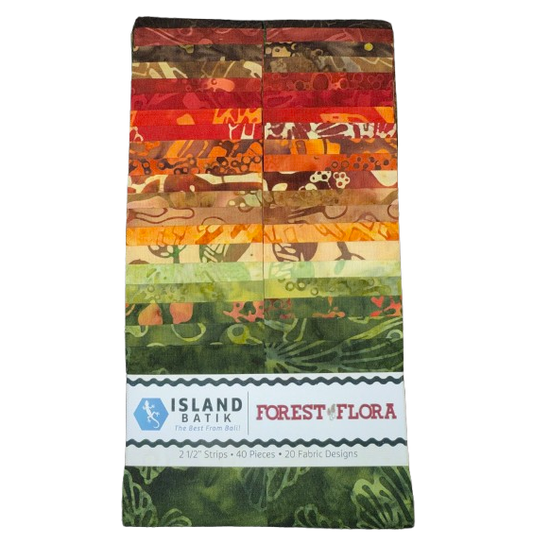 Island Batik - Forest Flora - 20 Fabrics, 40 Total Strips