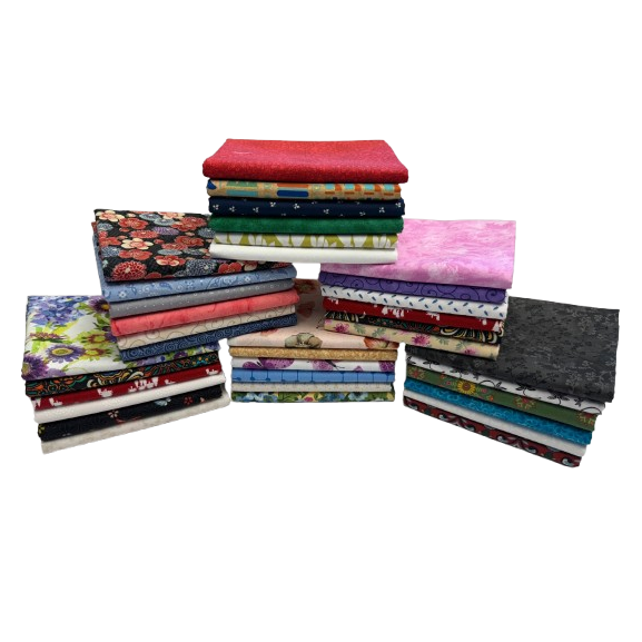 (Promo Has Ended) 1/17/25 Freebie Mega-Bonus: 6-Pc Half-Yard Bundle With 40-Strip Or Larger Print Jelly Rolls/Packs - 3 Total Yards!