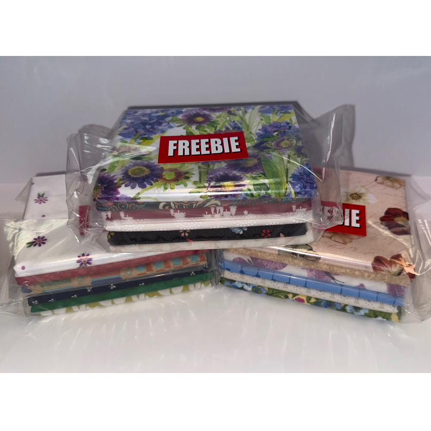 11/30/24 Freebie Mega-Bonus: 6-Pc Half-Yard Bundle With 40-Strip Or Larger Jelly Rolls/Packs - 3 Total Yards!