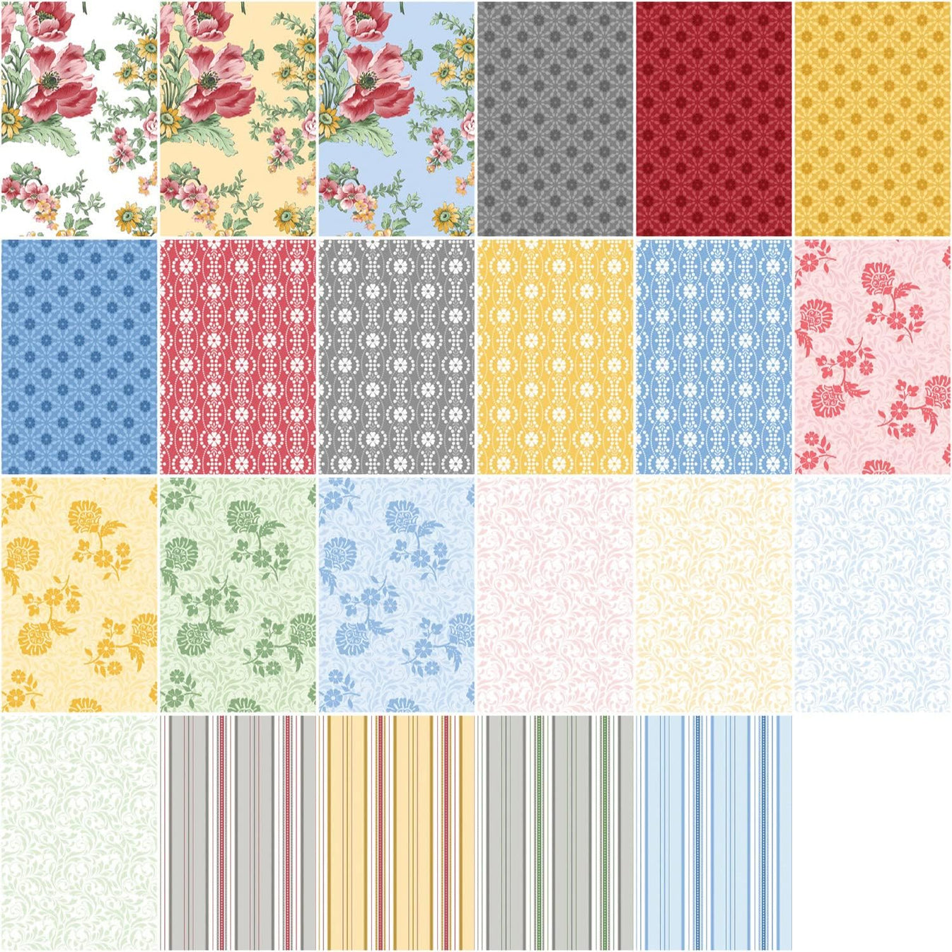 Benartex French Romance Prints Strip-pies - 40 2.5