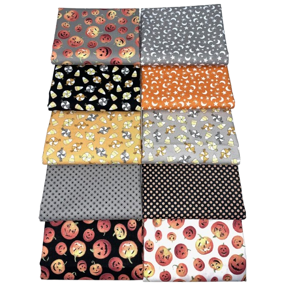 Riley Blake "Fright Delight" Half-yard Bundle - 10 Fabrics, 5 Total Yards