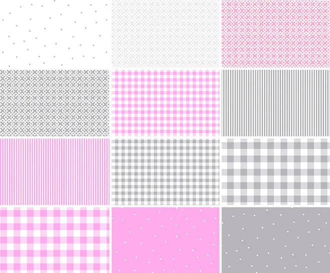 Wilmington Prints - 40 Karat Gems - Gray Blush