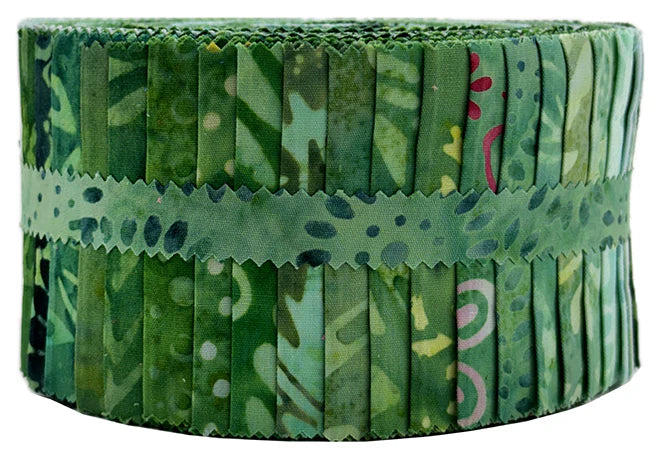 Maywood Studio - Java Batiks - Green - 40 Strips