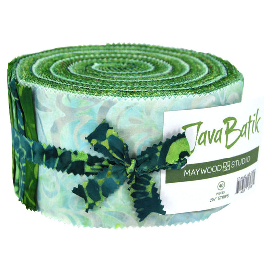 Maywood Studio - Java Batiks - Green - 40 Strips