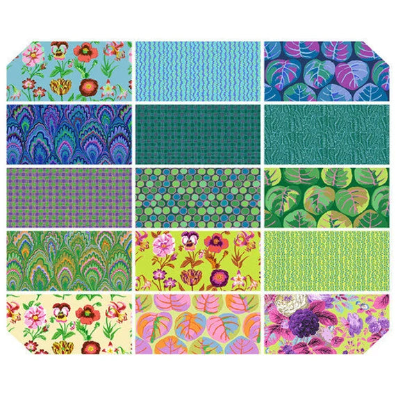 Free Spirit - Kaffe Fassett Collective - February 2025 Cool Colorway - 40 Strip Design Roll