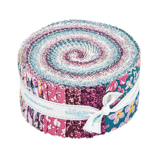 Riley Blake Liberty Flower Show Botanical Jewel - 40 Strip Rolie Polie ...